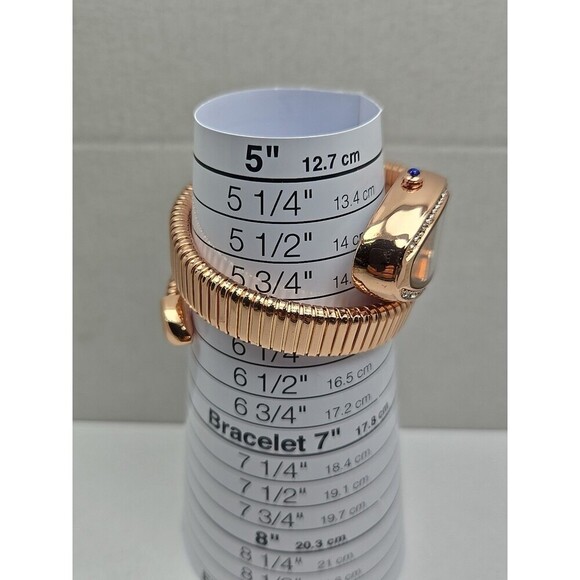 Sanda 1151 Rose Gold Snake Coil Bangle Rhinestone Roman Womens Watch New Battery